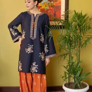 2 Pcs Women's Unstitched Embroidered Suit