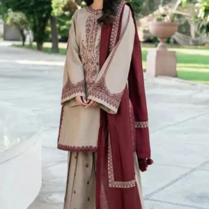 MIX TRENDING DESIGNS 3 Pcs Unstitched Embroidered Suit