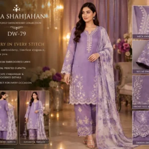 3 Pcs Women's Unstitched Embroidered Suit