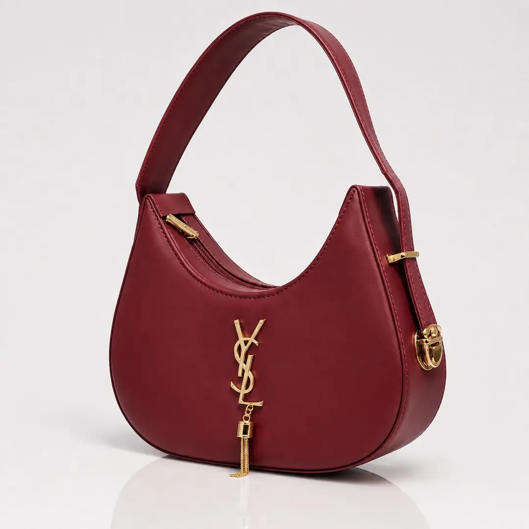 Ysl Hobo Bag Plain Leather Adjustable Handle - Image 6