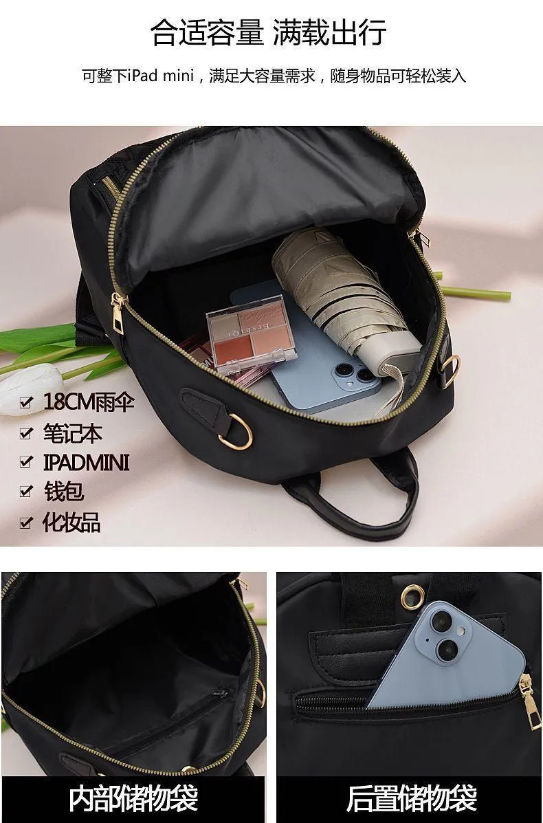 Black Nylon Multipurpose Backpack 16" - Image 2