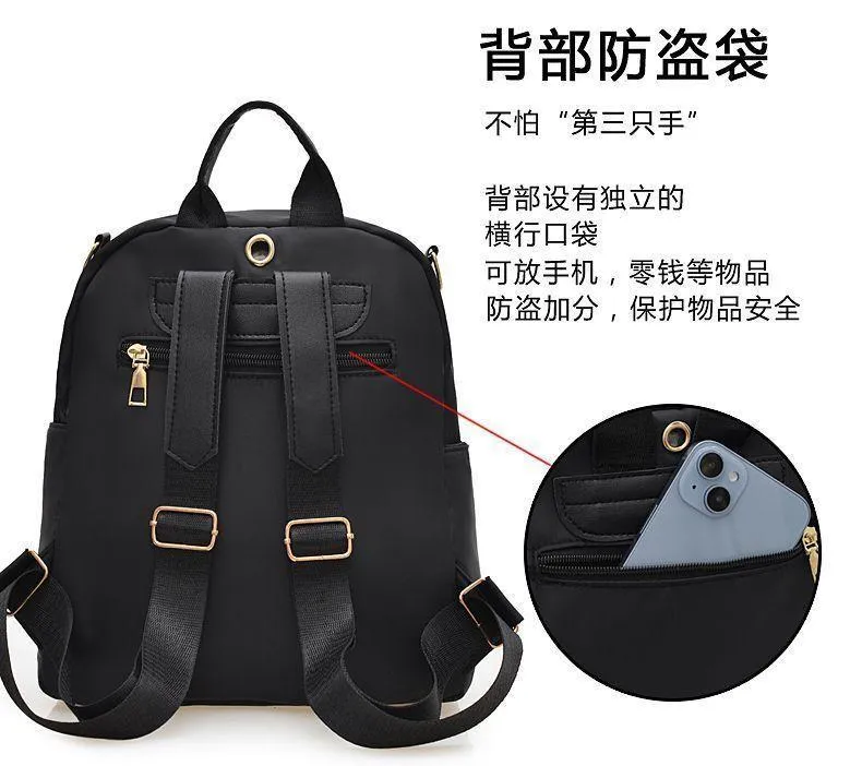 Black Nylon Multipurpose Backpack 16" - Image 4