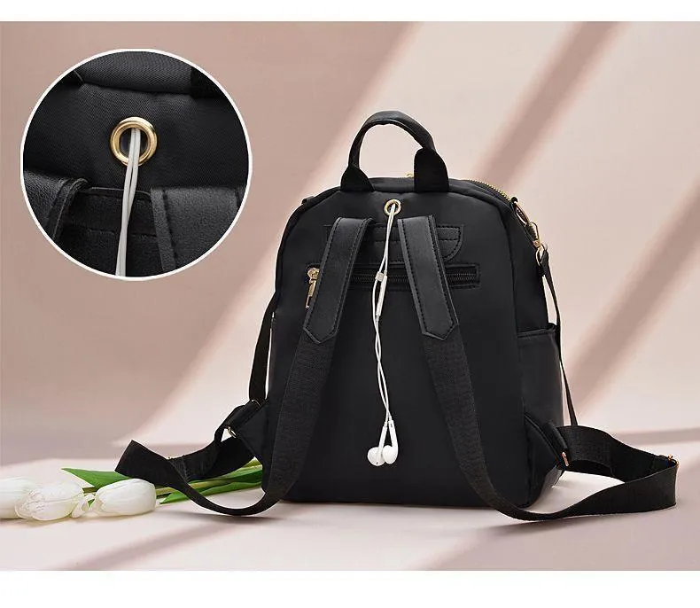 Black Nylon Multipurpose Backpack 16" - Image 5
