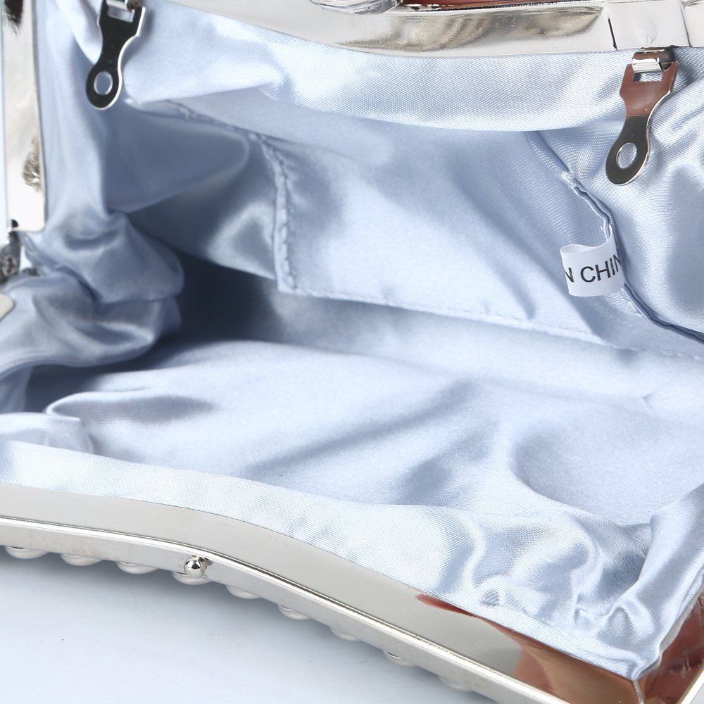 Silver Rhinestone Clutch for Weddings & Parties - Image 3