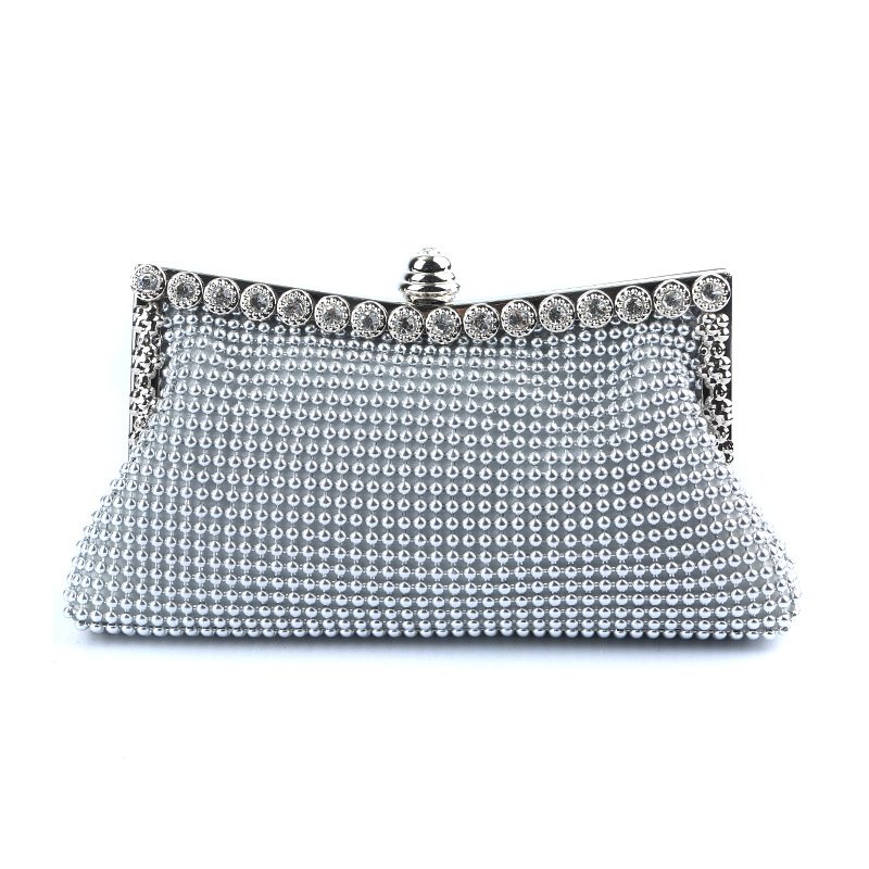 Silver Rhinestone Clutch for Weddings & Parties - Image 5