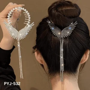 Silver Butterfly Wing Hair Claw for Weddings & Parties