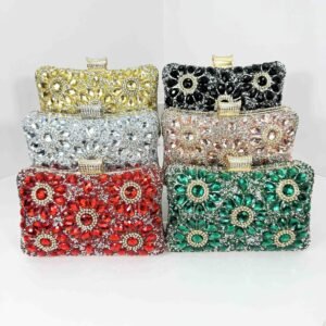 Vintage Gem Bag Black Double Sided Wedding Party Bag