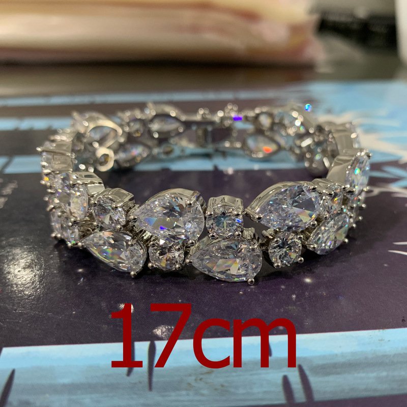 Women Rose Gold Zircon Banquet Bracelet for Weddings Parties - Image 6
