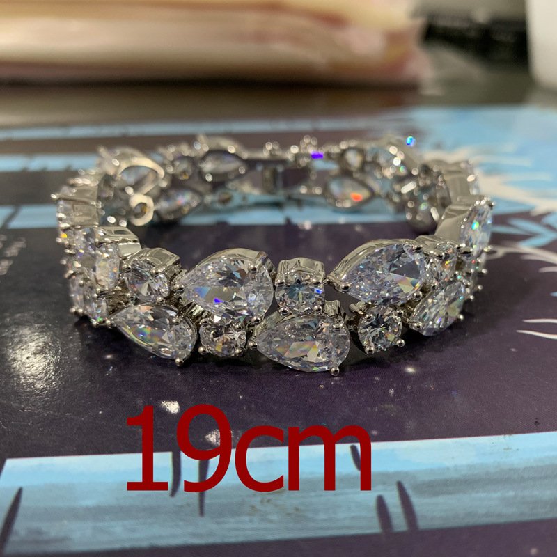 Women Rose Gold Zircon Banquet Bracelet for Weddings Parties - Image 7